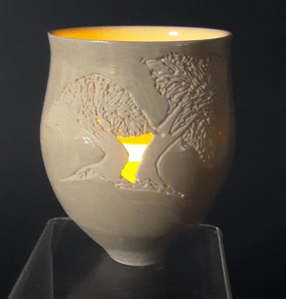 Candle Cup Glazed 20-13 Monterrey Cypress