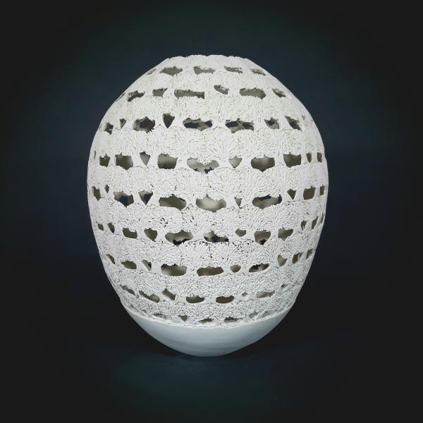 Large Porcelain Egg 13 inches tall