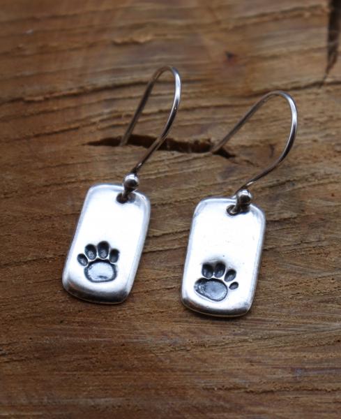 Paw Print Tag Earrings picture