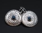 Sodalite Disc Earrings