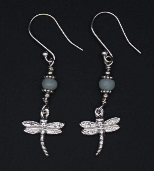 Dragonfly Earrings with Amazonite