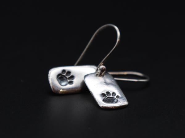Paw Print Tag Earrings picture