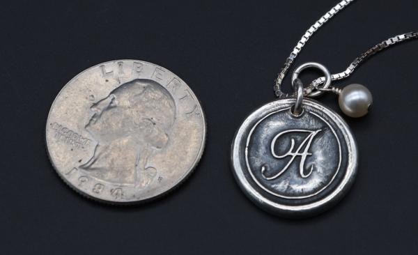 Antiqued Wax Seal Necklace picture