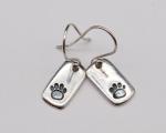 Paw Print Tag Earrings