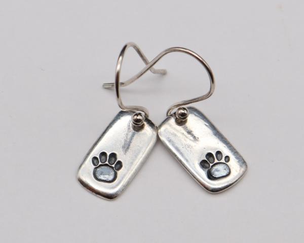 Paw Print Tag Earrings picture