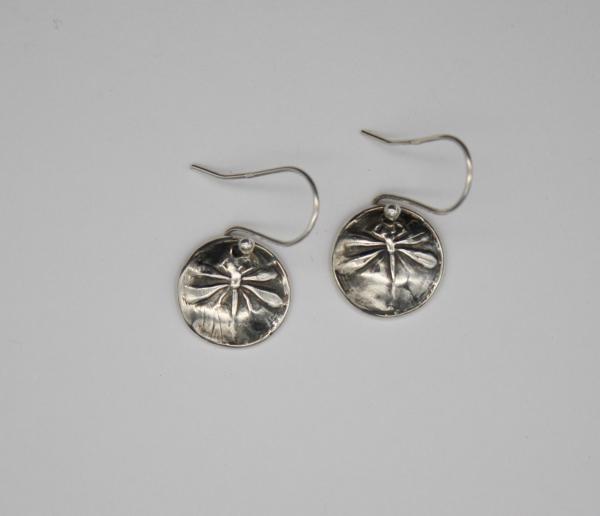 Small Domed Dragonfly Earrings picture