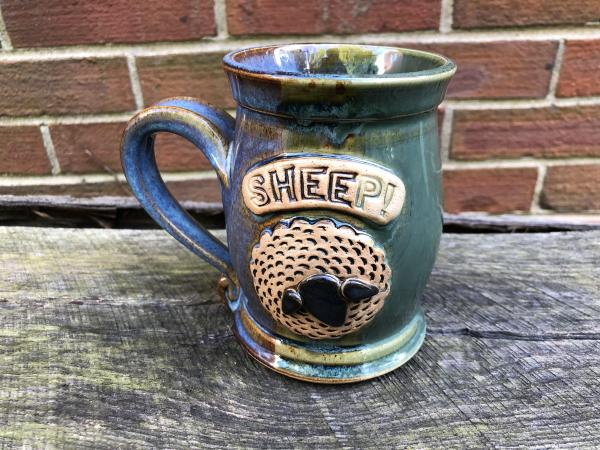 Blue & Green SHEEP Mug 1 picture