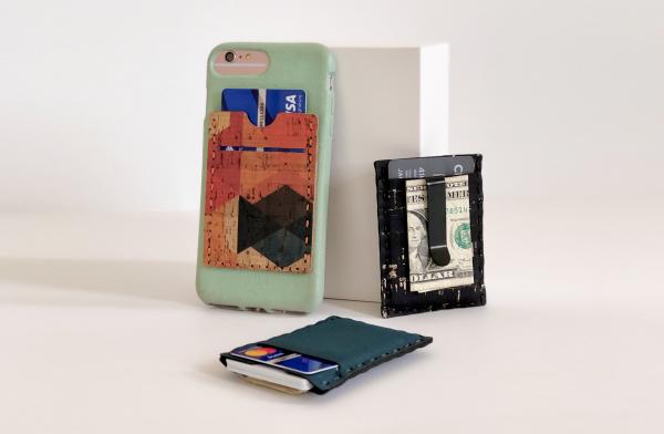 Eco-friendly Card and Phone Wallet - Tourquoise picture