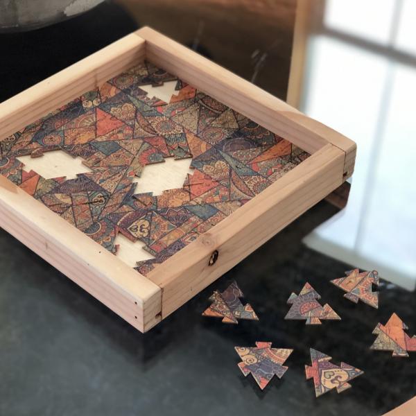 Cork Fabric Puzzle & Serving Tray - Mosaic picture