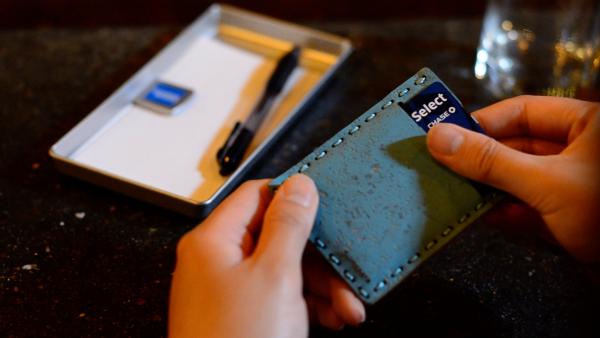 Eco-friendly Card and Phone Wallet - Tourquoise picture