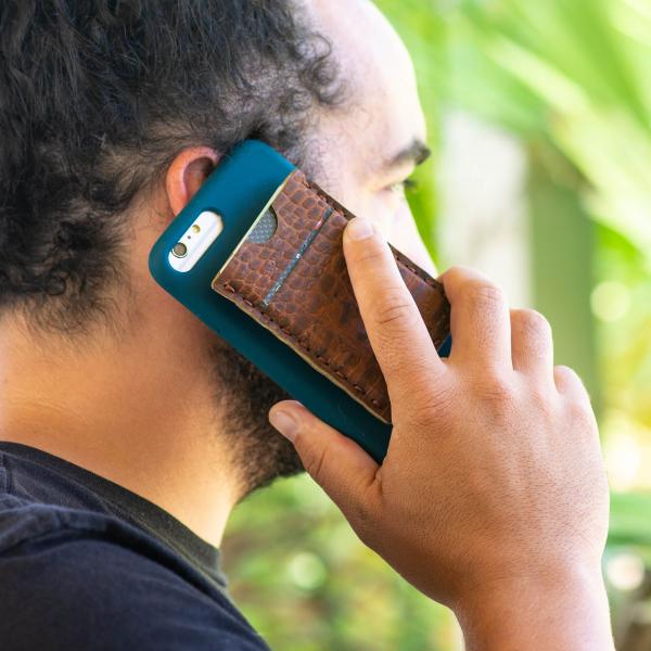 Eco-friendly Card and Phone Wallet - Tourquoise picture