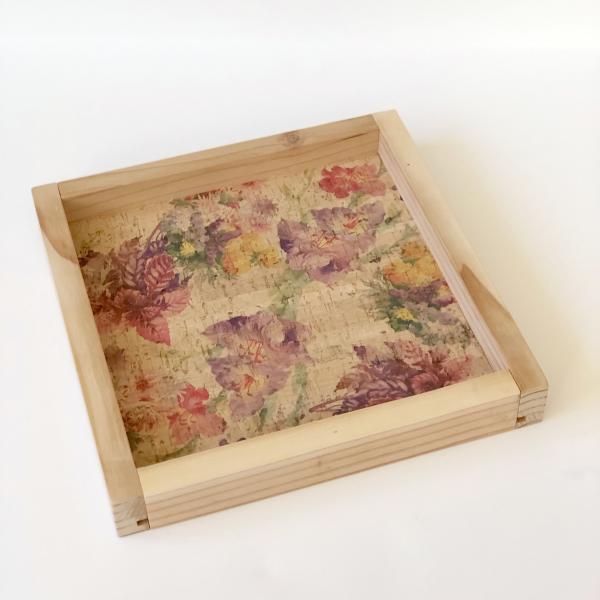 Cork Fabric Puzzle & Serving Tray - Spring picture