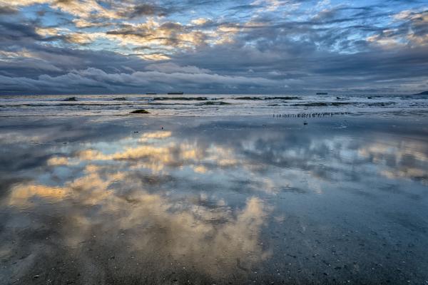 Beach Reflections San Diego CA 36X24 Aluminum Print picture