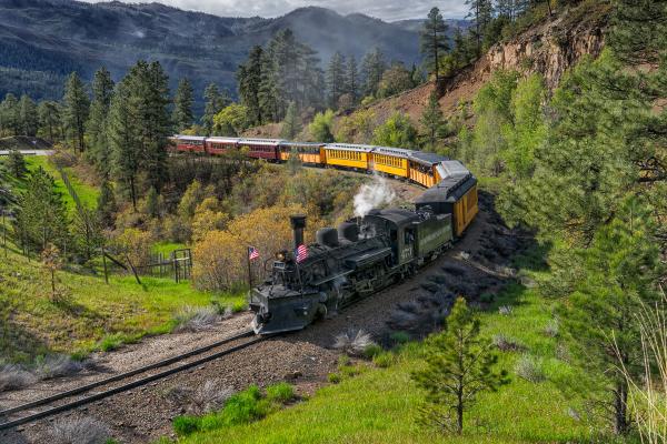 Durango Silverton Railroad Colorado - 24X16 - Aluminum Print