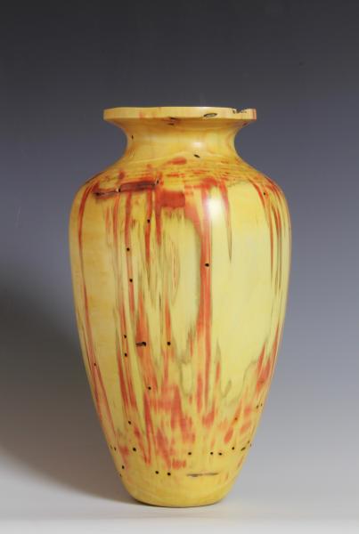 Flaming Box Elder Vase
