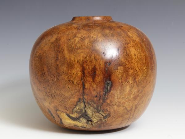 Spherical Cherry Burl Vase picture