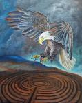 Eagle Over Labyrinth Print