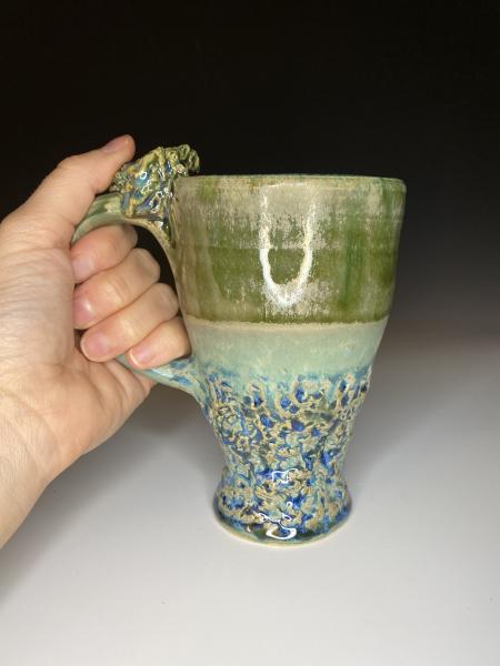 Turquoise & Sage Rock Textured Tumbler Mug picture