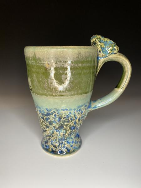 Turquoise & Sage Rock Textured Tumbler Mug