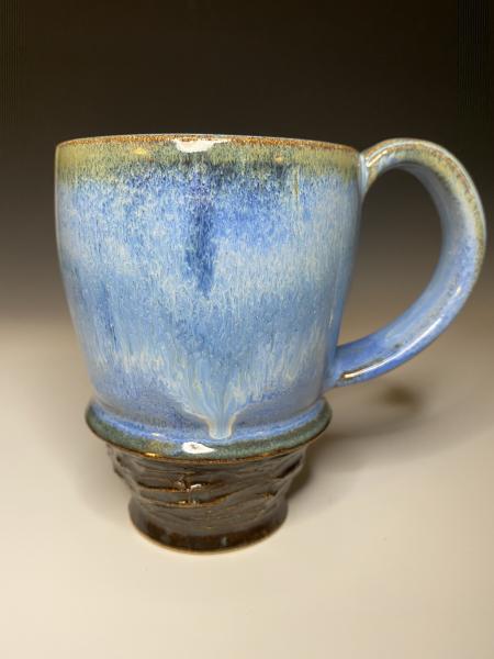 Stratus Blue Mug with Carvings (11 ounces)