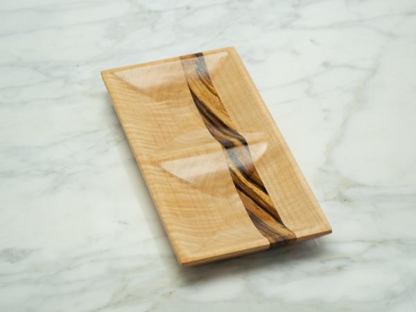 Curly Maple and Zebrawood Jewelry Dish, Valet Tray picture