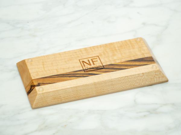 Curly Maple and Zebrawood Jewelry Dish, Valet Tray picture