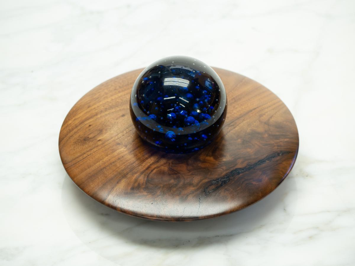 Walnut Bowl, Crystal/Sphere Holder picture