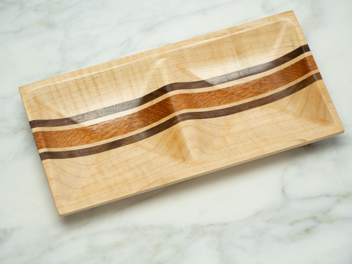 Maple/Walnut/Lacewood Jewelry Dish, Valet Tray picture