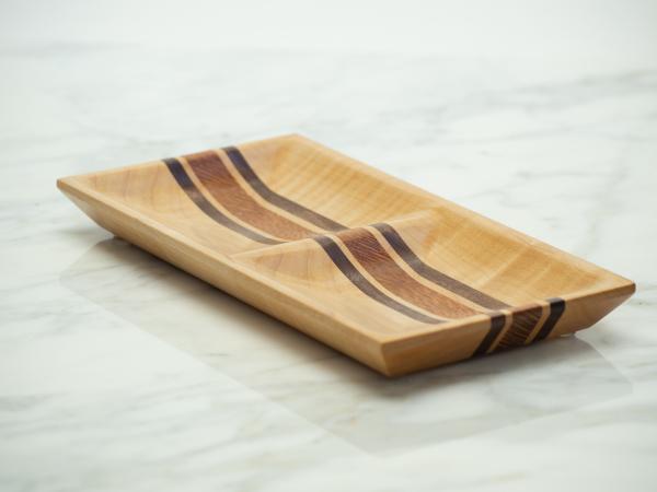 Maple/Walnut/Lacewood Jewelry Dish, Valet Tray