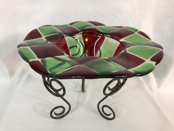 Wavy Patchwork Bowl with Stand