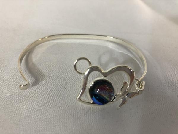 Butterfly and Heart Bangle