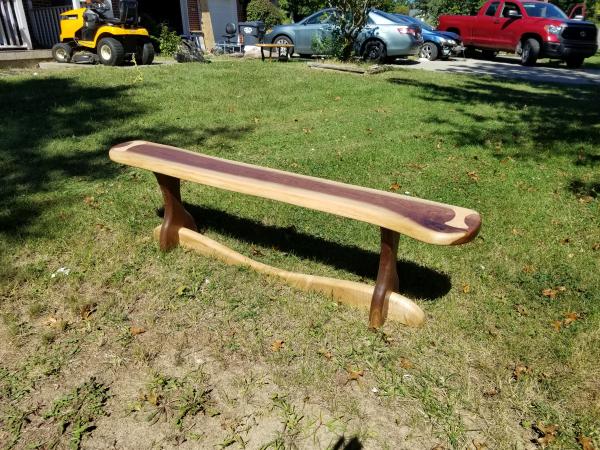 Rustic Walnut Bench picture