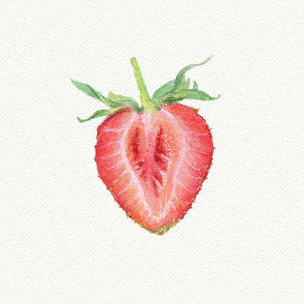 Strawberry half picture
