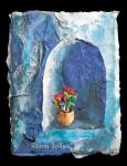 Blue with Flowers - Original work by Ronni Jolles