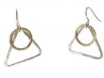TRIANGLE AND CIRCLE EARRINGS