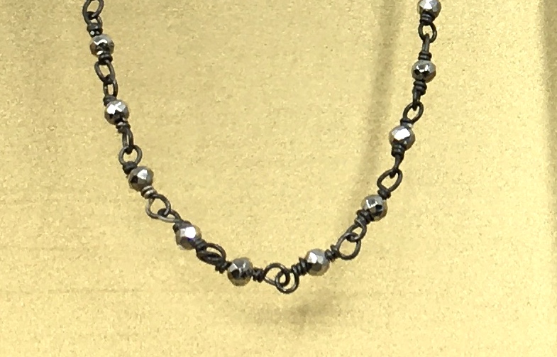 FACETED PYRITE CHAIN