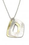 SILVER GOLD D PENDANT