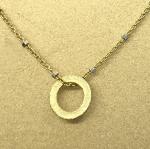 GOLD CIRCLE ON ITALIAN CHAIN