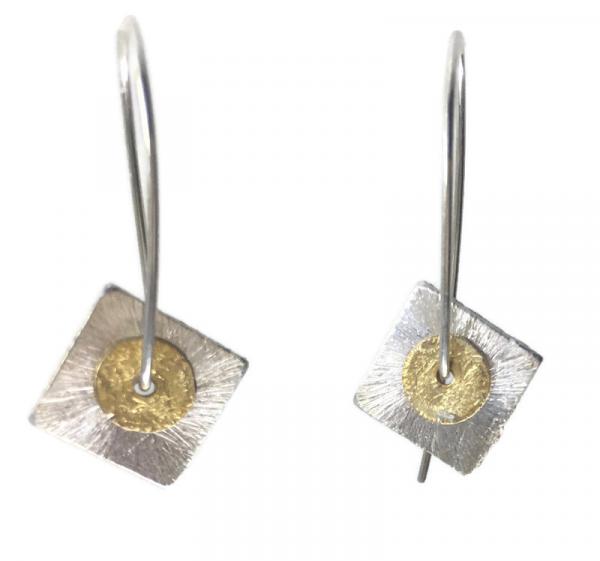 SQUARE DISC EARRINGS