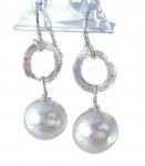 PEARL AND CIRCLE EARRINGS