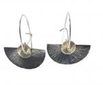 HALF CIRCLE DISC EARRINGS