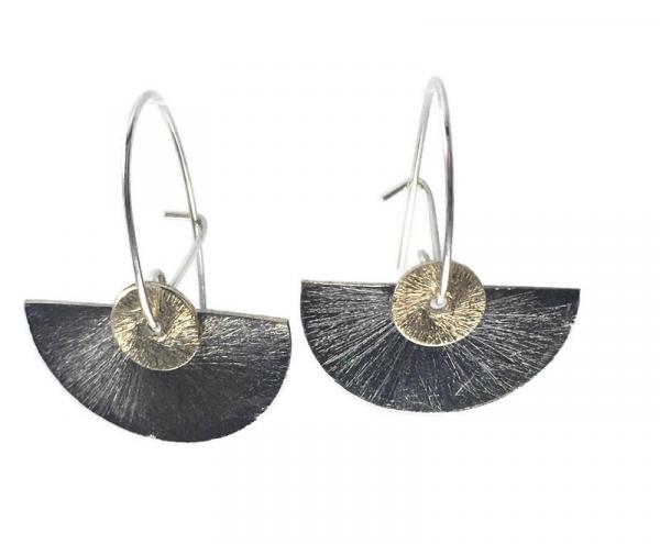 HALF CIRCLE DISC EARRINGS