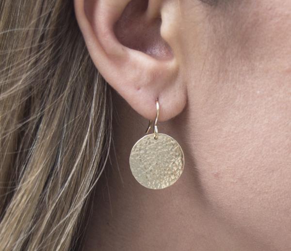 Gold Disk Earrings