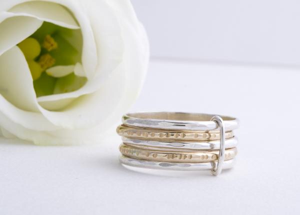 Stackable Gold and Silver Ring picture