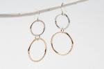 Silver & Gold Circle Earrings