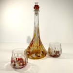 Bourbon Ships Decanter (Red/Gold/White)