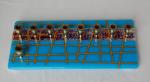 Fused Glass Menorah, Modern Light Blue Hanukkiyah