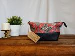 Upcycled Carry-All Pouch | Metallic Red Mandala