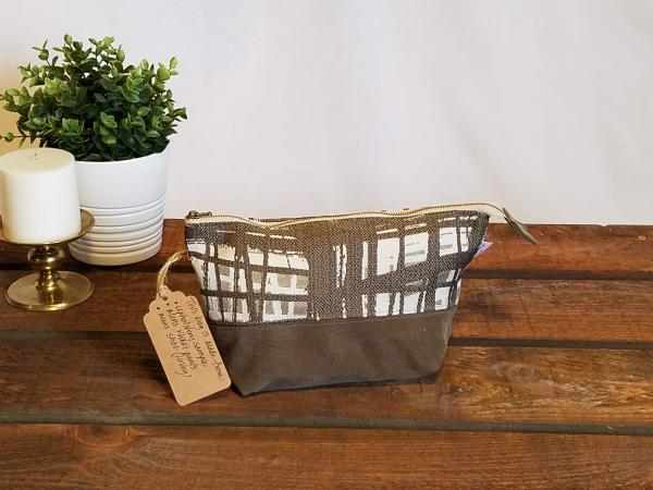 Upcycled Carry-All Pouch | Muted Brush Strokes