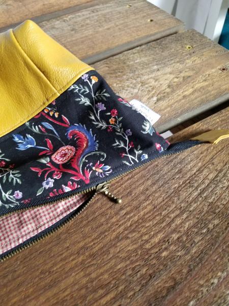 Upcycled Carry-All Pouch | Folksy Flowers & Leather picture